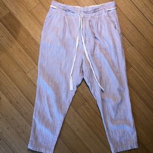 Linen Striped Pants